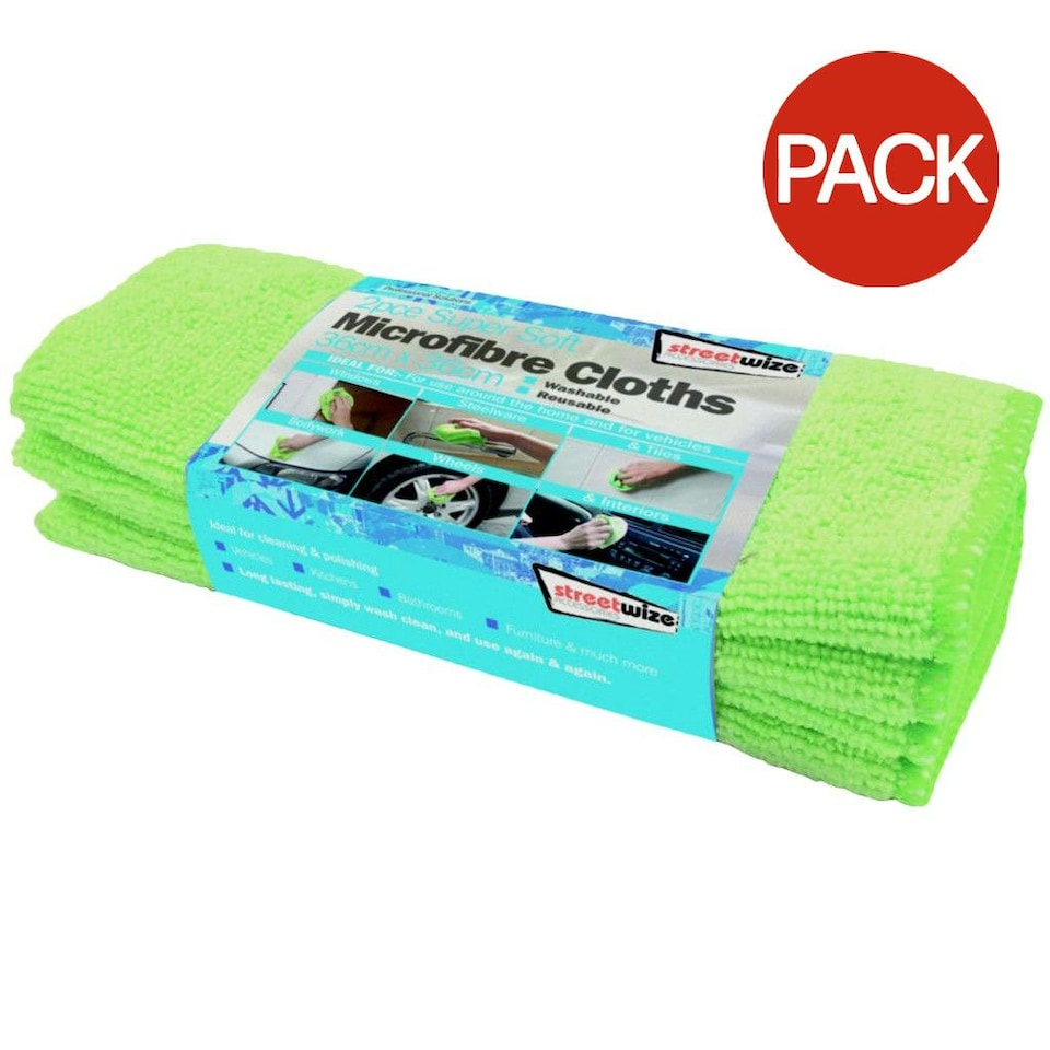 Streetwize Microfibre Towel (Pack of 2) - Green - One Size