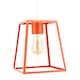 image 1 of Industrial Lantern Lamp Shade in Orange with Square Top and Bottom