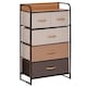 image 1 of HOMCOM 5-Drawer Dresser Tower 3-Tier Storage Organizer with Steel Frame Wooden Top for Bedroom Hallway Closets