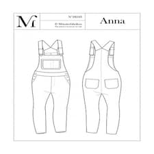 Monsterfabriken Anna Dungarees Paper Sewing Pattern – Women’s Dungaree, Sizes 90–106, Intermediate