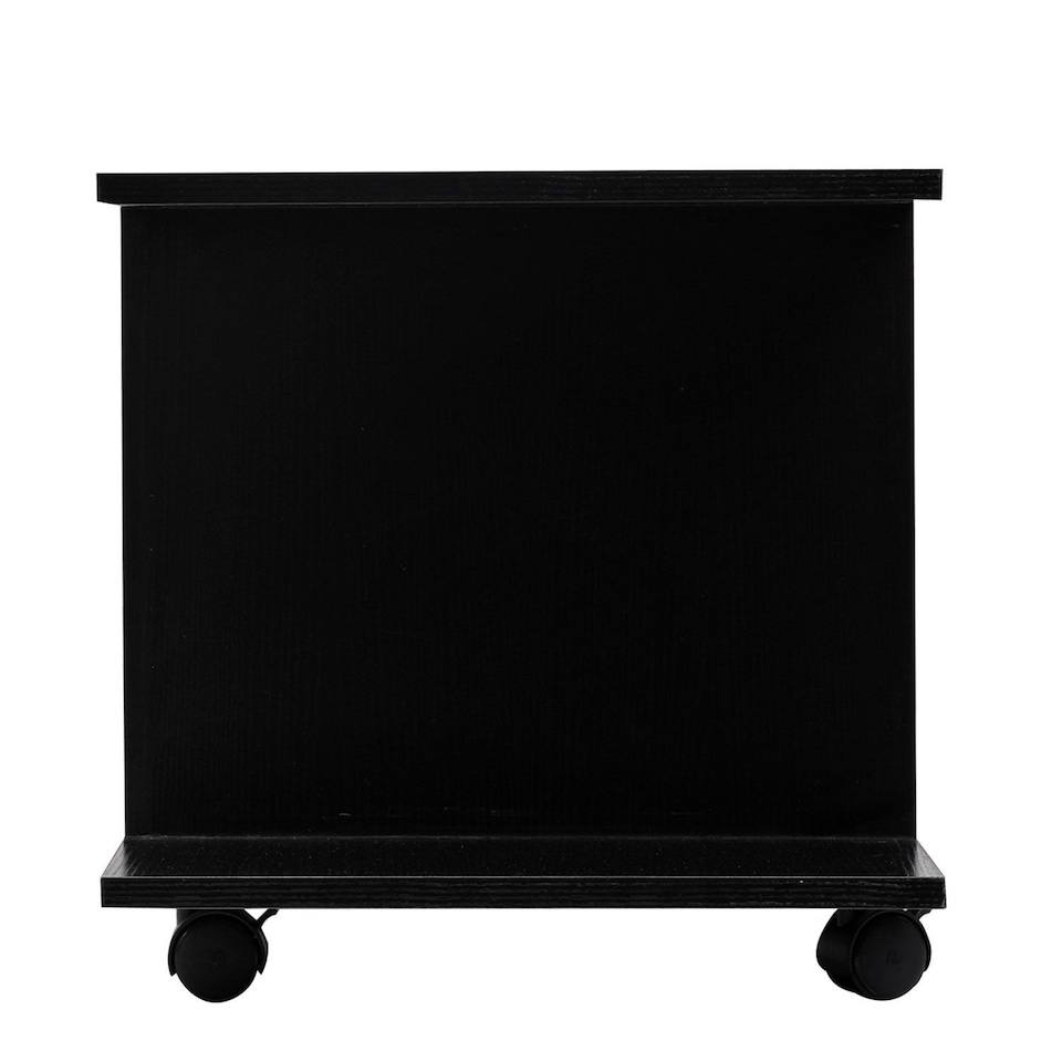 image 1 of HOMCOM Modern TV Cabinet Stand Storage Shelves Table Mobile Bedroom Furniture Bookshelf Bookcase Black