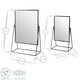 image 3 of Harbour Housewares 3pc Dressing Table Mirror Set - 2 Sizes - Gold - Makeup Mirror Bathroom Mirror Vanity Mirror Tabletop Mirror | Gold | Gold | L - 50 x 32 x 16.5 CM | S - 39 x 22 x 15 CM | 2