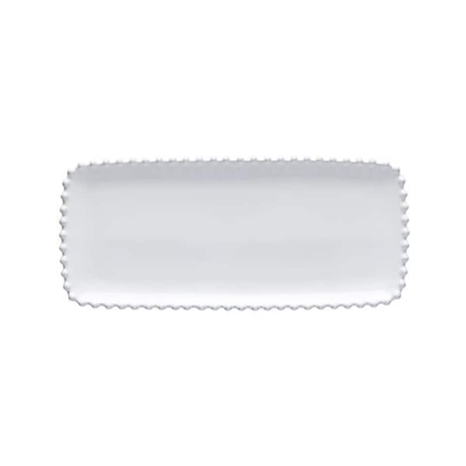 Costa Nova Pearl White 30cm Rectangular Tray White