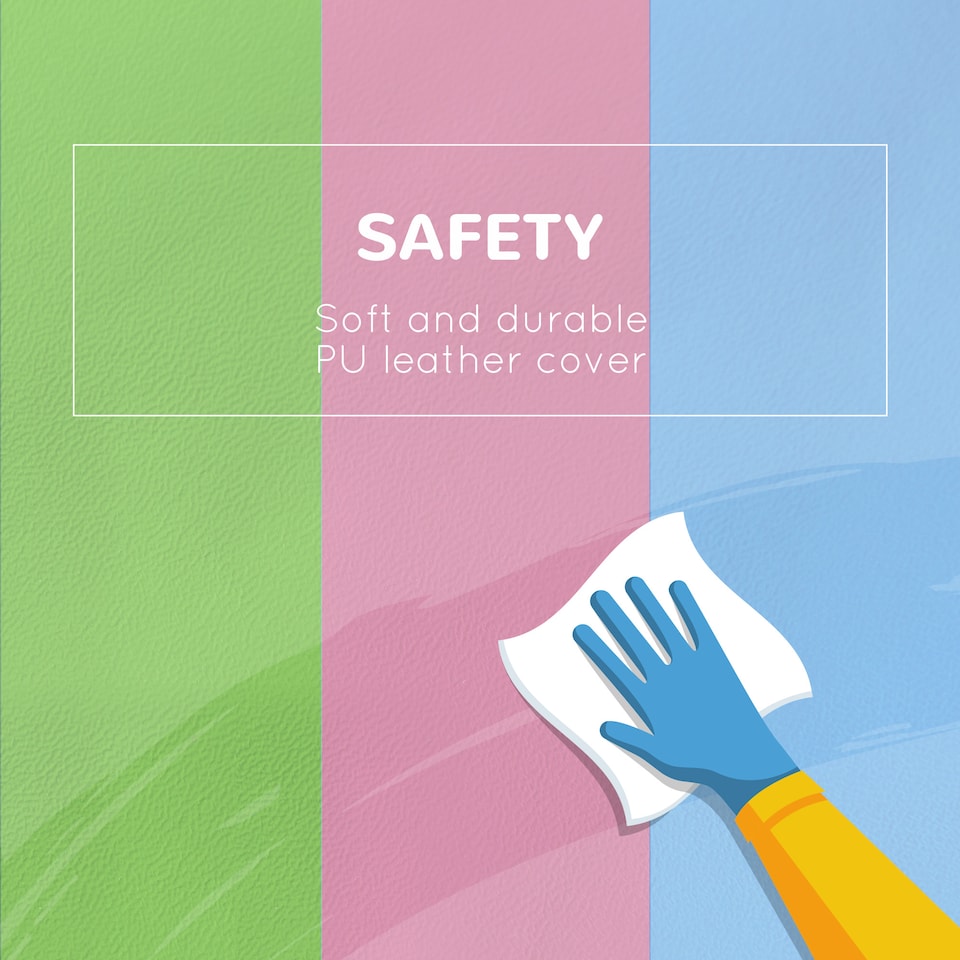 image 1 of HOMCOM 6 Piece Soft Play Equipment for Kids Climb and Crawl, Pink