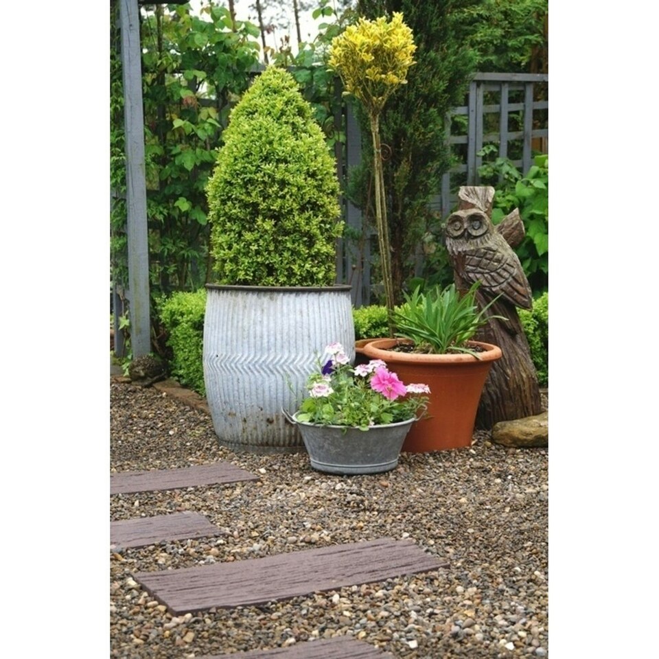 image 1 of Primeur Railroad Tie Stepping Stone Garden Decoration - Brown - 60cm x 25cm