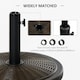 image 4 of Outsunny 13kg Cement Parasol Base Stand Fits 35mm/38mm/48mm Poles, Black