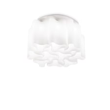 Compo  10 Light Medium Ceiling Flush Light White, E27