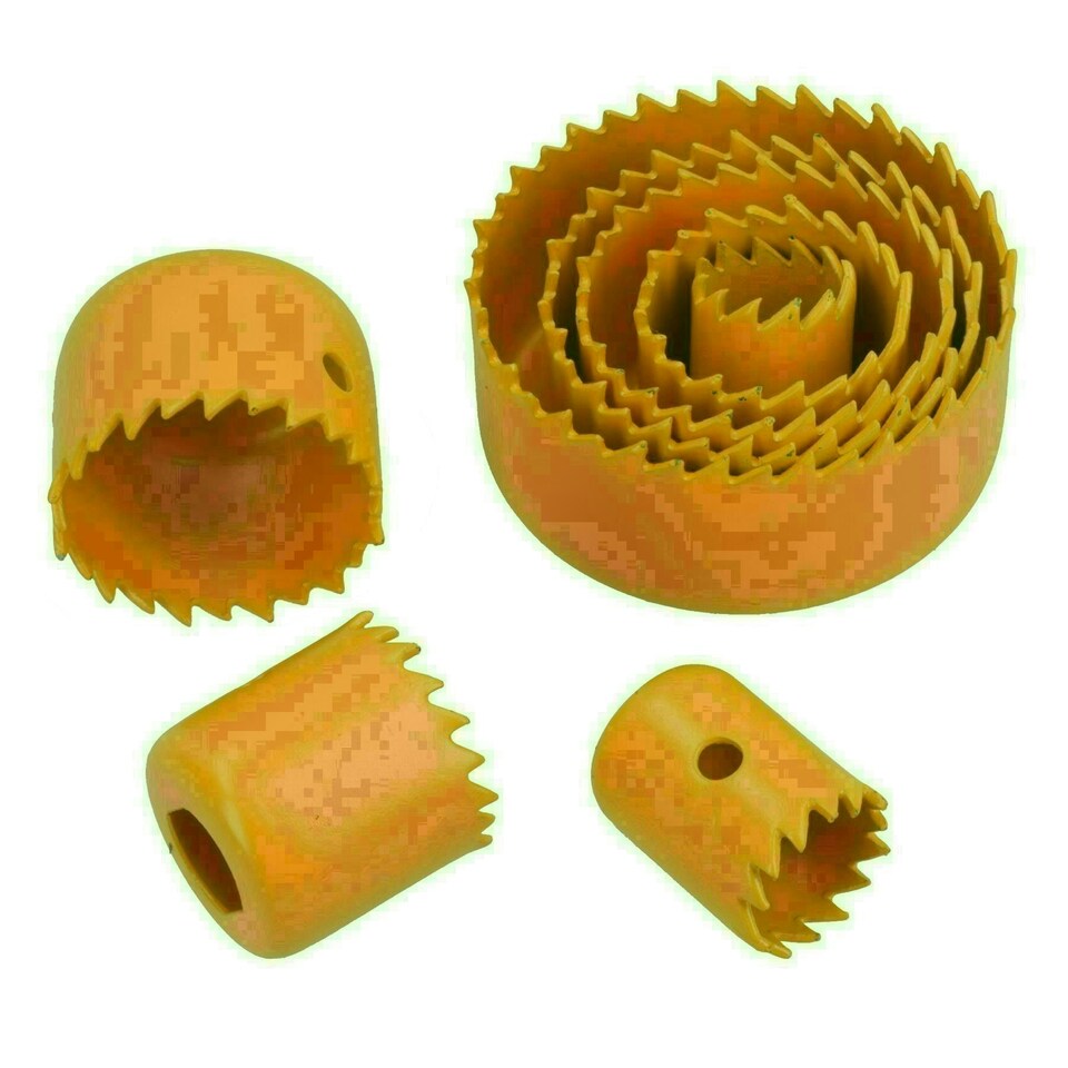 image 1 of 11pc Hole Saw Round Cutter Drill Arbor 19 - 64mm Cutters Circle Saws In Case