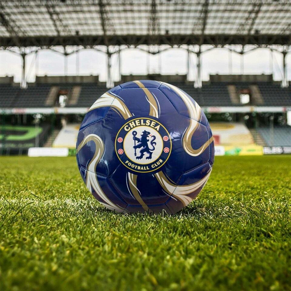 image 1 of Hy-Pro Officially Licesned Chelsea F.C Cosmos Football | Dark Blue, Size 5, 26 Panel, Training, Match, Merchandise, Blues, Collectible For Kids and Adults Blue