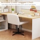 image 9 of COSTWAY Criss Cross Chair No Wheels Cross-Legged Chair Beige