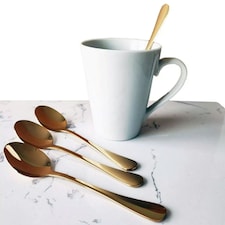 Tea Spoon Stainless Steel in Gold 4pc Set