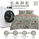 image 5 of VELVETIO Hayes Complete Duvet Cover Set with Fitted Sheet Breathable Bedding Quilt Green | Double