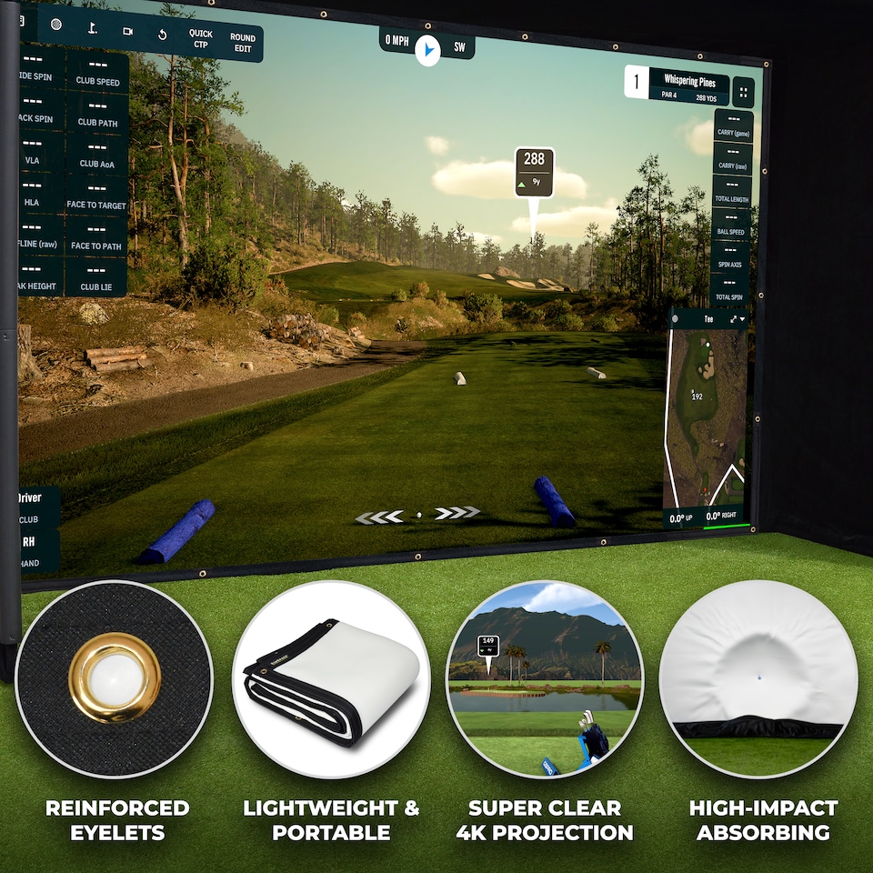 image 1 of Platinum Impact Screen For Golf Enclosure - 3.3 x 3m