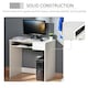 image 4 of HOMCOM Compact Computer Table w/ Keyboard Tray Drawer Study Office Work, White