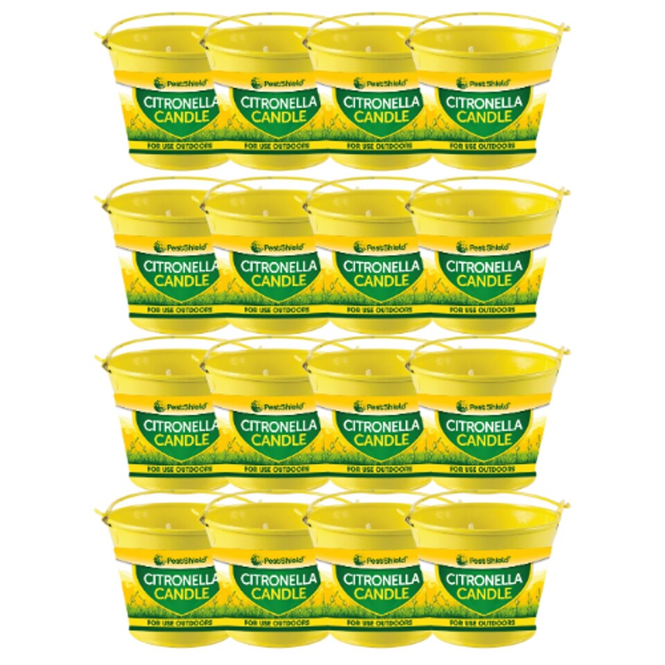 image 1 of Citronella Metal Bucket Candle 8cm | Yellow | 3 - Yellow | One Size | 3