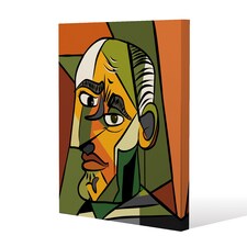 frowning man closeup (Canvas Print) / 61 x 41 x 4cm | Multi