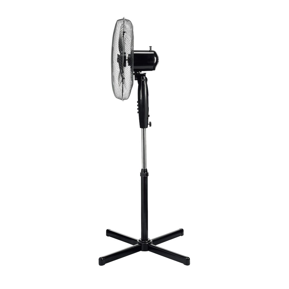 image 1 of Igenix DF1655BL Pedestal Fan, 16 Inch, 40 W, Oscillating, 3 Speeds, Black