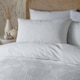 image 2 of Serene Embossed Geo Duvet Cover Set White