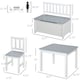 image 3 of HOMCOM 4-Piece Set Kids Wood Table Chair Bench w/ Storage Function for 3 Years+ Grey