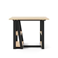 Penzance Desk in Light Brown / Black | Brown | Light Brown/Black | 100 x 55cm