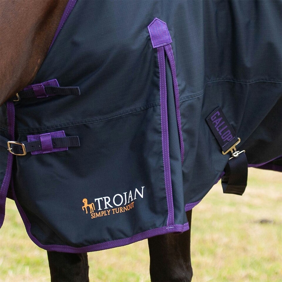 image 1 of Gallop Equestrian Trojan Light Weight Turnout Rug Blue | Size: 6ft 3
Colour: Navy Blue