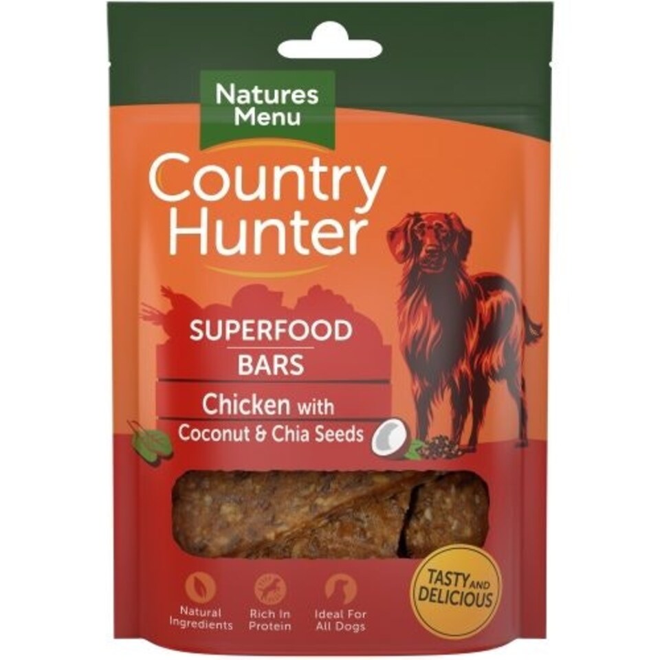 Country Hunter Superfood Bar Country Huntericken With Coconut & Country Hunteria Seeds 100g (Pack of 7)