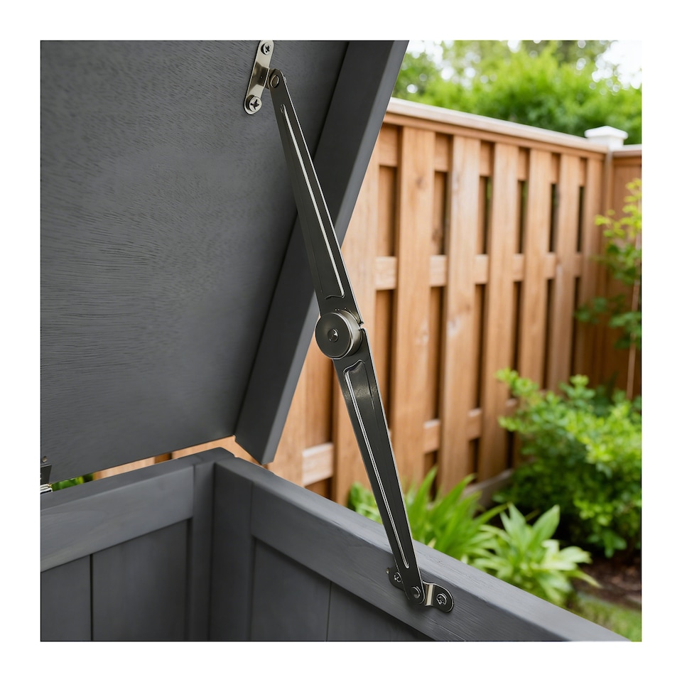 image 1 of Groundlevel Double Front Doors Wooden Garden Potting Shed With Internal Shelf | Grey | Grey