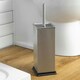 image 4 of Harbour Housewares Square Toilet Brushes - Brushed Metal - Pack of 2 Silver