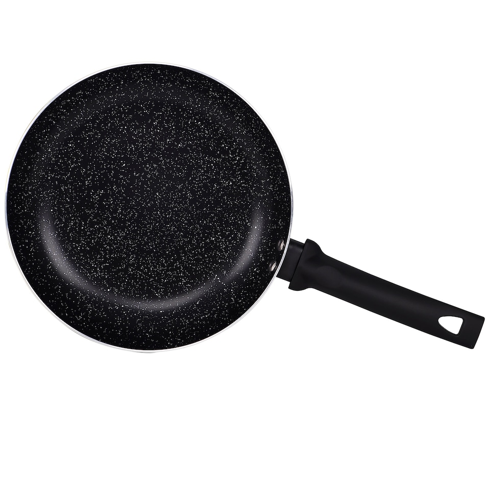 image 1 of Gr8 Home Black Aluminium 8 Pc Marble Ceramic Non Stick Induction Frying Pan Saucepan Set