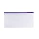 image 1 of Pack of 12 DL Clear Zippy Bags with Purple Zip