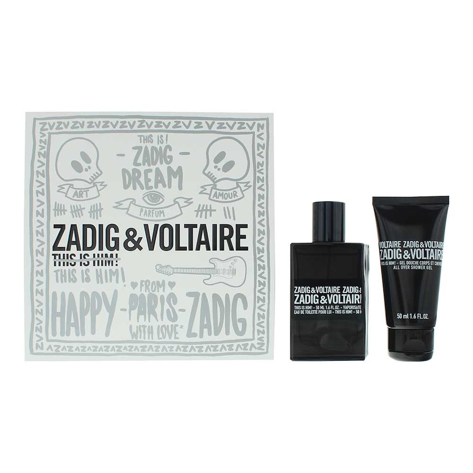 image 1 of Zadig & Voltaire This Is Him Eau de Toilette 50ml & Shower Gel 50ml Gift Set