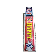 Text 5th Birthday Banner - Pink/Yellow/Blue - One Size