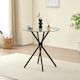 image 6 of New York Dining Table with 4 Amelia Velvet Chairs Grey