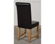 image 8 of Kuba 125x80cm Chunky Oak Small Dining Table and 6 Washington Leather Chairs | Black | Black