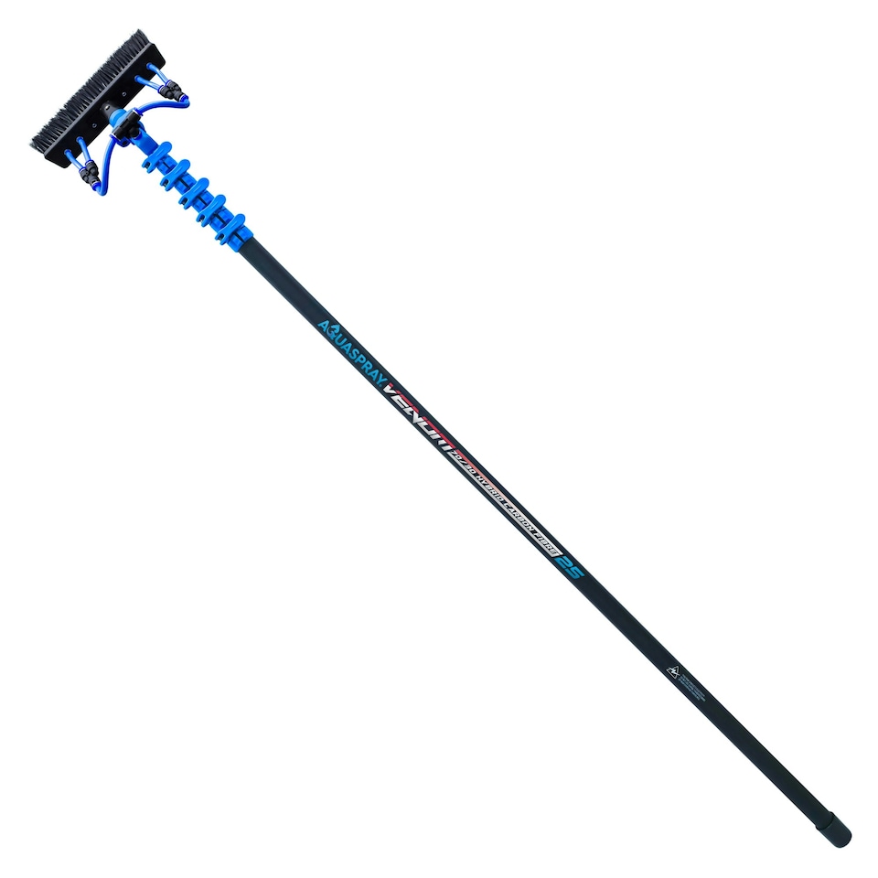 image 1 of Aquaspray® Venom 25ft Hybrid 70/30 Window Cleaning Pole | Black