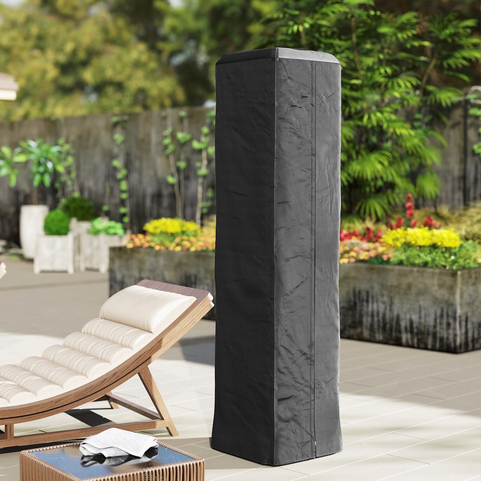 image 1 of Outsunny Heavy Duty Gas Pyramid Outdoor Patio Heater Cover, Black | Black | Black | 53L x 53W x 222H cm