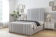 image 2 of Sloomy Kingsley Silver Plush Bed Frame With 50" Upholstered Headboard 6' Super King