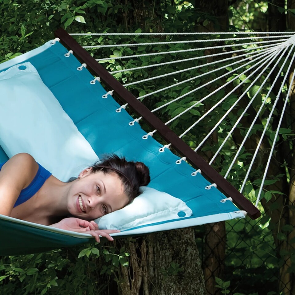 image 1 of American Dream Double Spreader Bar Hammock  Petrol