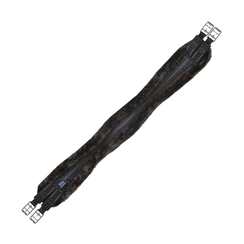 image 1 of Shires Performance Elasticated SupaFleece Contour  Horse Girth - Brown - 56in