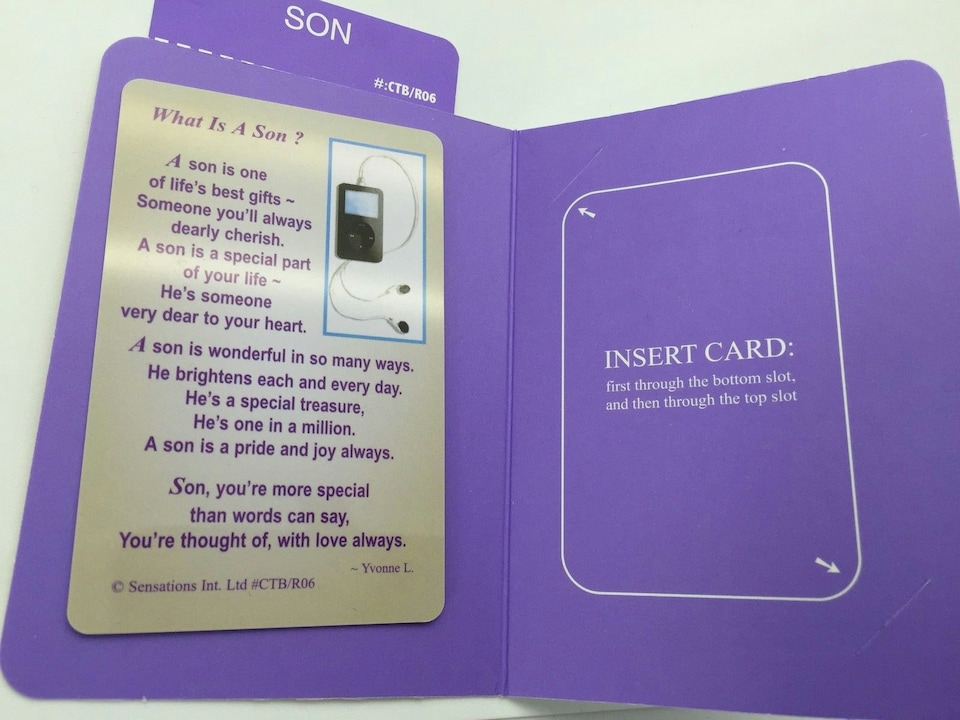 image 1 of What Is A Son ....Wallet Card (Sentimental Keepsake Wallet /Purse Card)