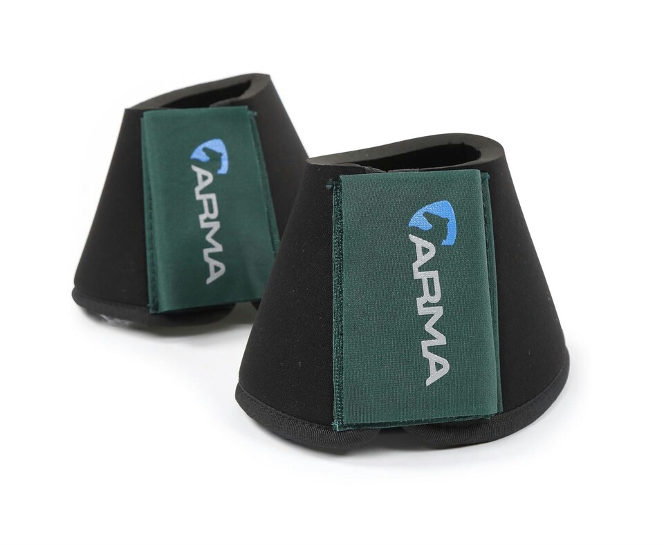 image 1 of Shires Arma Neoprene Over Reach Boots | Green | Full