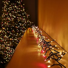 62.5m 5000 Vintage Gold & Red LEDs Indoor Outdoor Cluster Christmas Lights with Timer