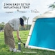 image 3 of Outsunny Inflatable Camping Tent, Easy Setup 2 Man Tent, Brown 