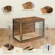 image 4 of Yaheetech 96 cm W Dog Crate Furniture Brown | Rustic Brown