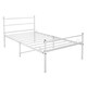 image 5 of Single Metal Bed Extra Strong Frame Adult Childs Bedroom White Easy Assembly