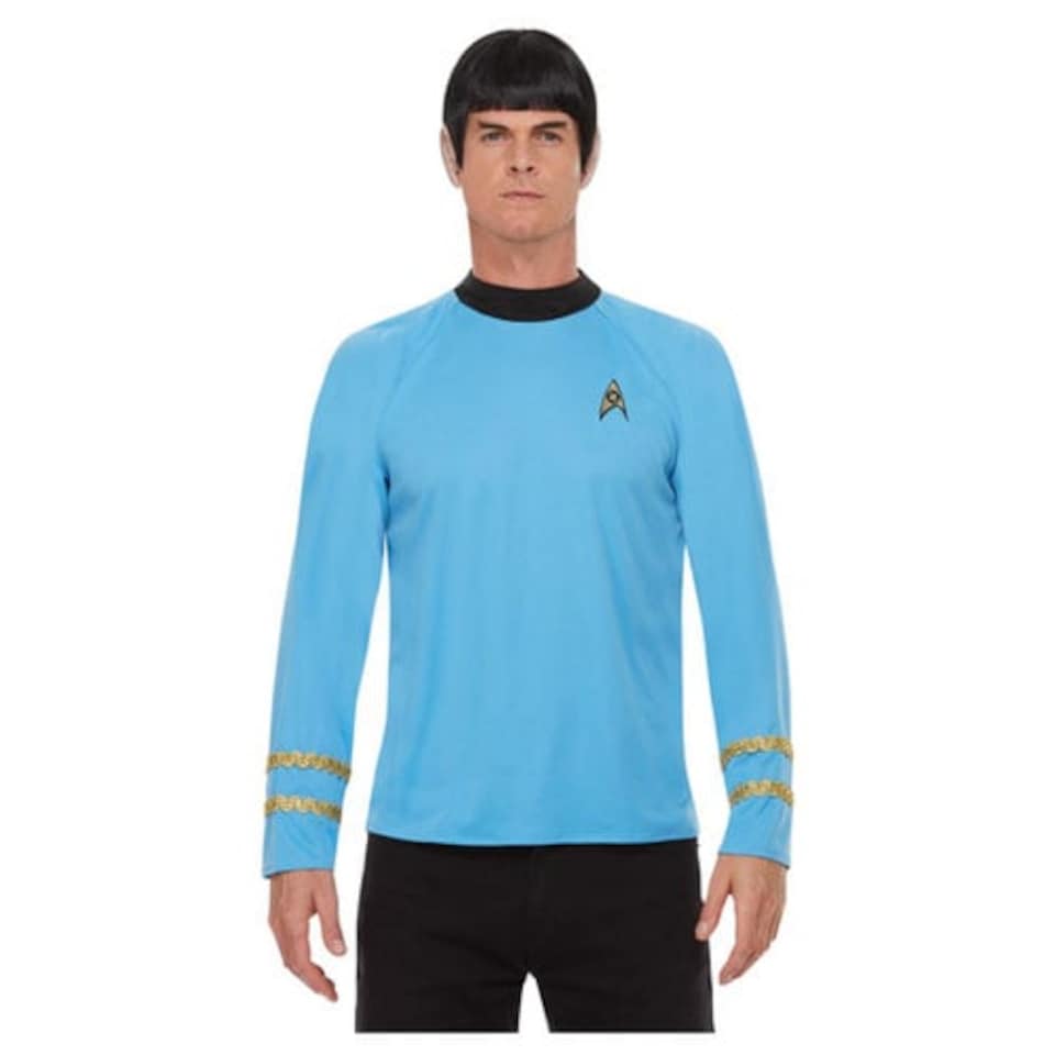 image 1 of Sciences Uniform Star Trek Original Series Fancy Dress Costume Adult Mens Small