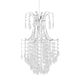 image 2 of Set of 2 Chandelier Style Easy Fit Ceiling Light Shades | Clear | Chrome | Medium | 2