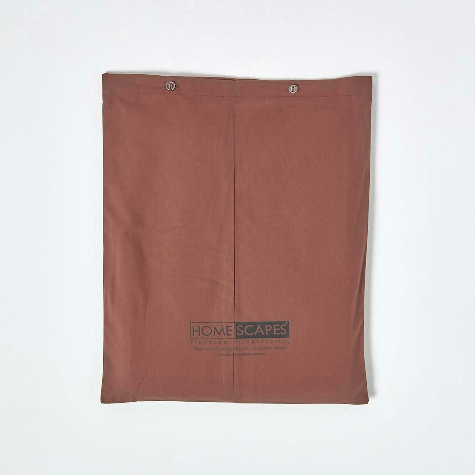 image 1 of Homescapes Chocolate Egyptian Cotton Flat Sheet 200 TC, King Brown | King