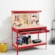 image 2 of Red Workbench Heavy-Duty Steel Pegboard Drawer Red