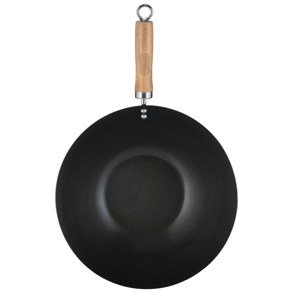 image 1 of Typhoon World Foods Non-stick Wok 31cm Black
